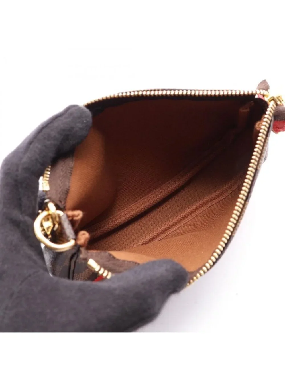 Louis Vuitton Handbag Mini Pochette Accessoires Damier Ebene Leather